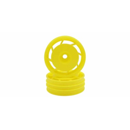 K.UTH001YB - Kyosho 1:10 Ultima Front Wheels 8D 50mm (2) - Yellow