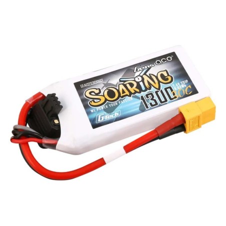 GE1-1300-2X6GT - Gensace Soaring LiPo 2S 7.4V-1300-30C (XT60) 69x34x14.5mm 79g G-Tech