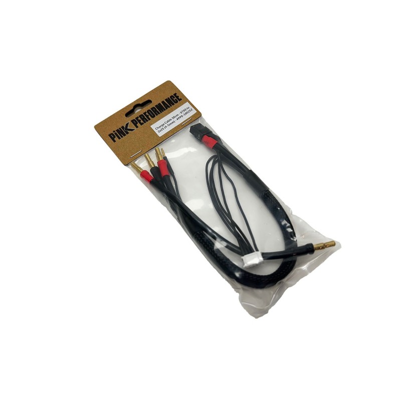 PP0-1002S2 - Charge Cable 30cm Pink Performance - XT60 to 2x2S (4-5mm)