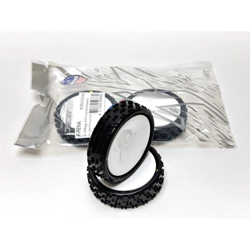 JK2001CSSGW - Jetko Arena 2wd 1:10 Buggy 2.2 Front Tyres White Wheel Super Soft