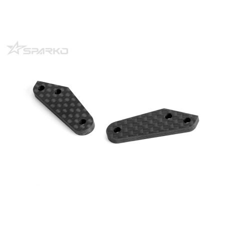 SPKF83001-30 - Sparko F8 Carbon Fiber Steering Knuckle Plate(RL) 3.0mm (2pcs)