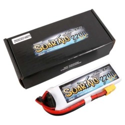 GE1-2200-2X6GT - GensAce Soaring LiPo 2S 7.4V-2200-30C(XT60) 104x34.5x14.5mm 122g GT