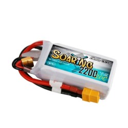 GE1-2200S-4X6 - Gens ace Soaring Mini LiPo 4S 14.8V-2200-20C (XT60) 76x33x33mm 185g