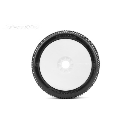 JK1001USRW - Jetko Sting Ultra Soft 1:8 Buggy Pre-glued White Revo Rims (2)