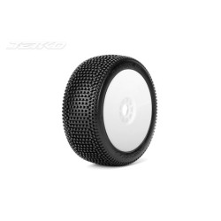 JK1002SRW - Jetko Block In Soft 1:8 Buggy Pre-glued White Revo Rims (2)