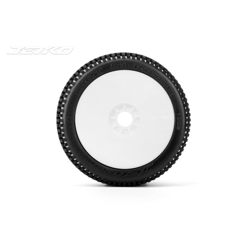 JK1005USRW - Jetko Dirt Slinger Ultra Soft 1:8 Buggy Pre-glued White Revo Rims (2)
