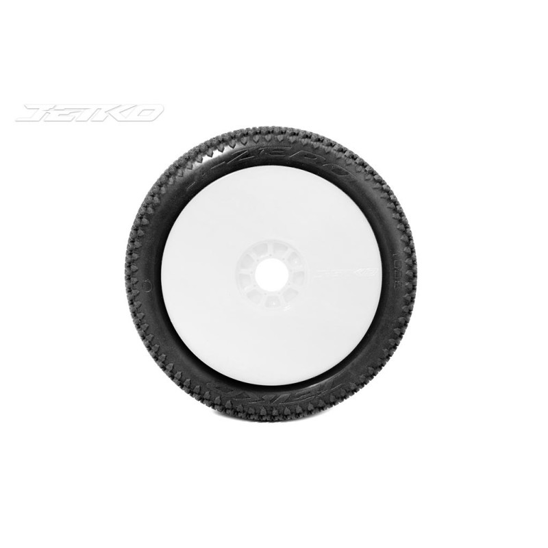 JK1008SSRW - Jetko J Zero Super Soft 1:8 Buggy Pre-glued White Revo Rims (2)
