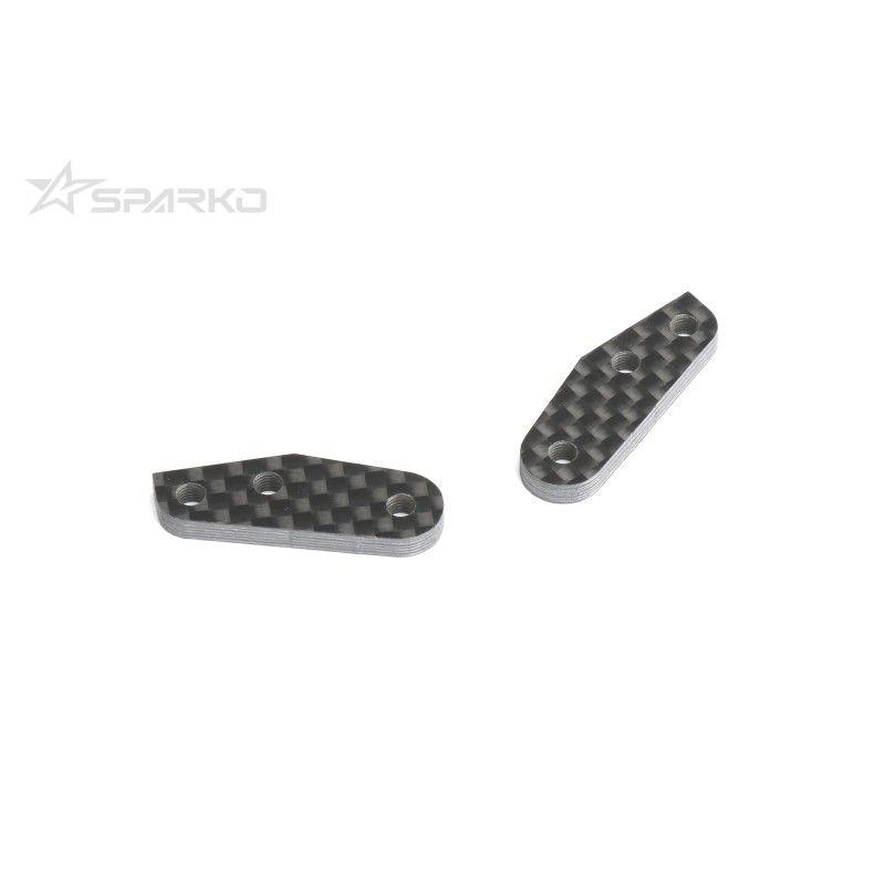 SPKF83018 - Sparko F8T Carbon Fiber Steering Knuckle Plate 3.0mm (2)