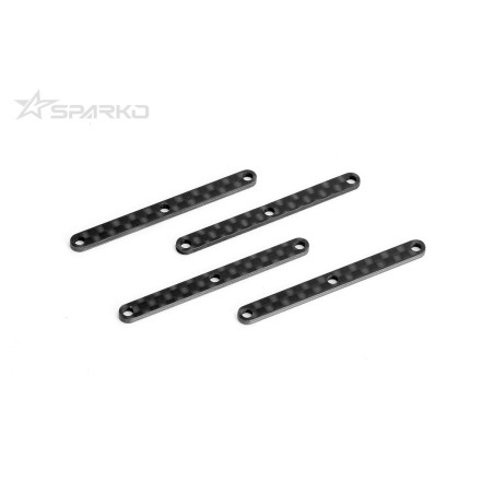 SPKF83002-20OP - Sparko F8 Carbon Fiber Front Upper Arm Inserts (RL) 2.0mm (4pcs)