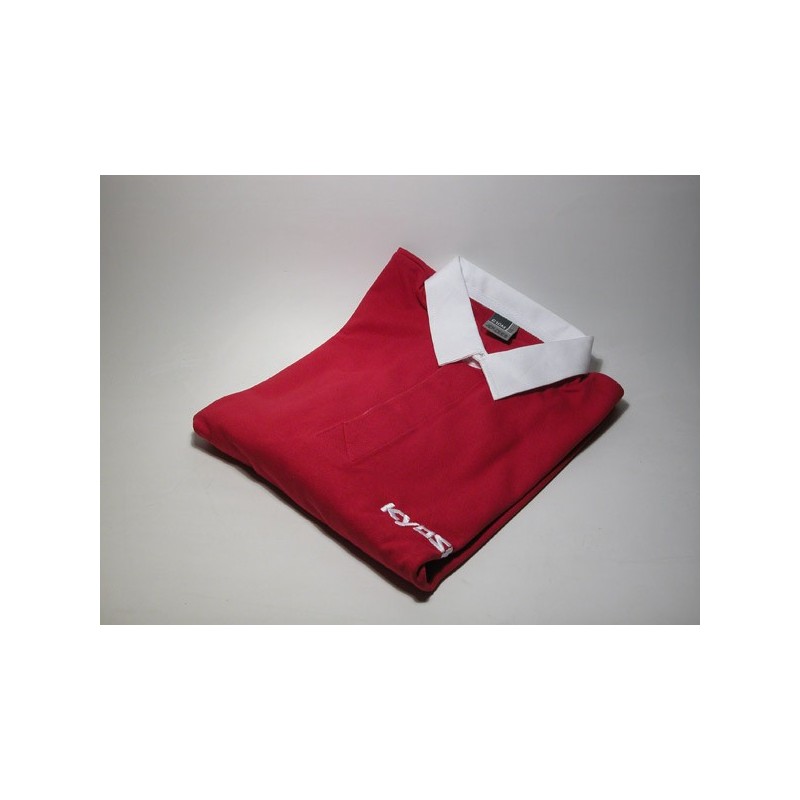 G-PRRM08-L - Kyosho Rugby Shirt Red white Collar (L)