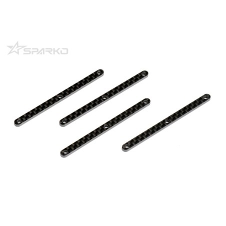 SPKF83019-15 - Sparko F8T Carbon Fiber Front Upper Arm Inserts 1.5mm (4)