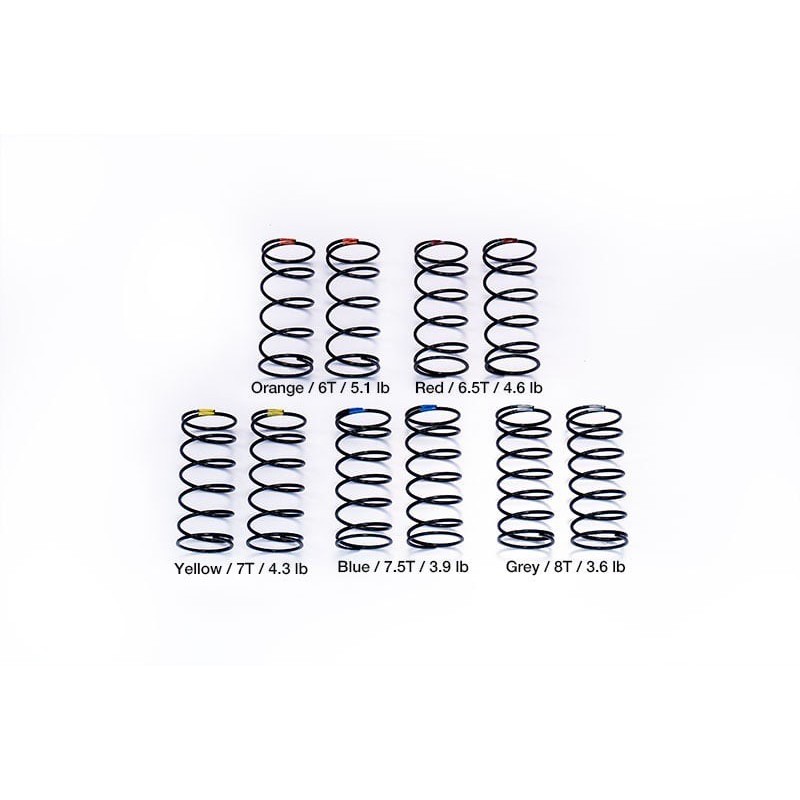 KOS04850FSET - Koswork Big Bore Front Shock Spring Set 44mm. 3.6/3.9/4.3/4.6/5.1 (5)