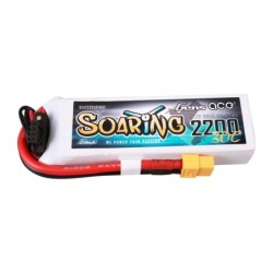 GE1-2200-3X6GT - GensAce Soaring LiPo 3S 11.1V-2200-30C(XT60) 107x34x21mm 175g G-Tech