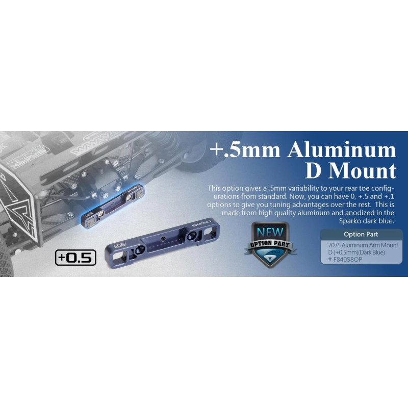 SPKF84058OP - Sparko F8 7075Aluminum Arm Mount D (+0.5mm)