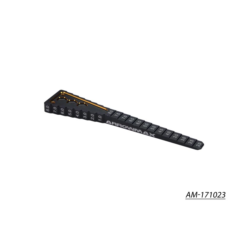 AM171023 - Arrowmax Ultra Step Ride Height / Droop Gauge TC Black Golden