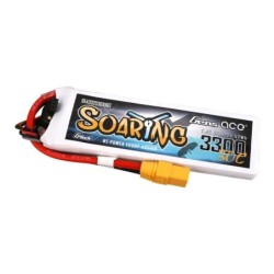 GE1-3300-2X9GT - GensAce Soaring LiPo 2S 7.4V-3300-30C (XT90) 132.5x42x13.5mm 183g GT