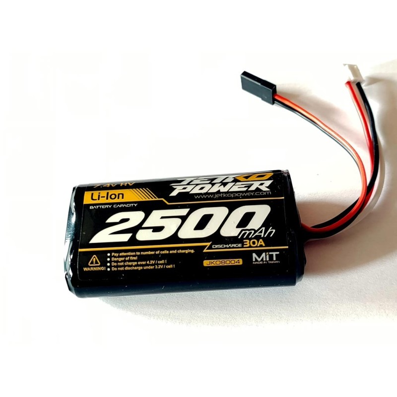 JK8004 - Jetko Power Rx Li-Ion 2S 7.4V-2500 (JR) 66x18x36mm 97g