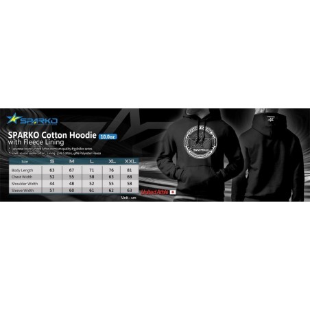 SPKF89011-2XL - Sparko F8 Hoodies-Black with BYW-F8 Size XXL