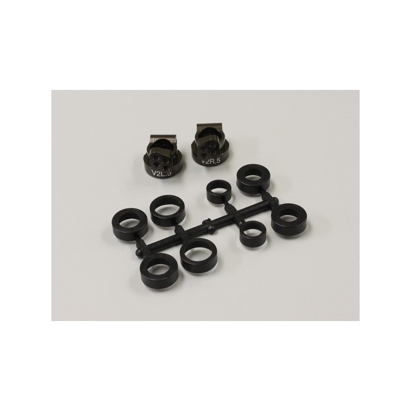 K.UMW704-05 - REAR HUB CARRIER V2 RB5-RB6-RB7-ZX5-RT5-SC (0.5) ALU-GUN METAL