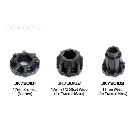 JK1604CB - Jetko EX Super Sonic LP Belted 3.8" Black Wheel MAXX 17mm (2)