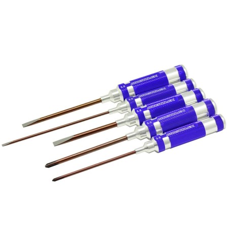 AM290901 - PHILLIPS SCREWDRIVER SET 3.5 5.0 & 5.8 X 120MM + FLAT HEAD SCREWDRIVE