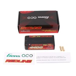 GEA44002S14S5 - GensAce Redline 2.0 Shorty 2S HV 7.6V-140C-4400 96x47x18.5mm 160g