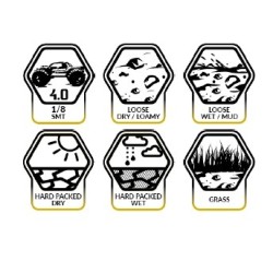 JK1904CB - Jetko EX Tyre MT Wasteland Belted 4.0" Black Wheel 12-17mm (2)