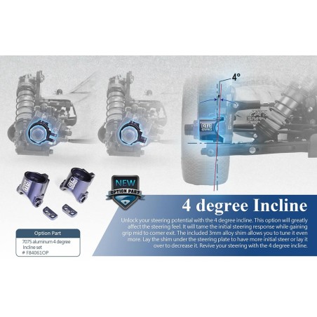 SPKF84061OP - Sparko F8 Aluminium steering block 4 degr�s (2)