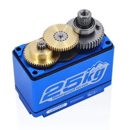 HD-LW-25MG - Servo HD LW-25MG Waterproof HV Blue Alu Case 25.0kg/0.14Ss