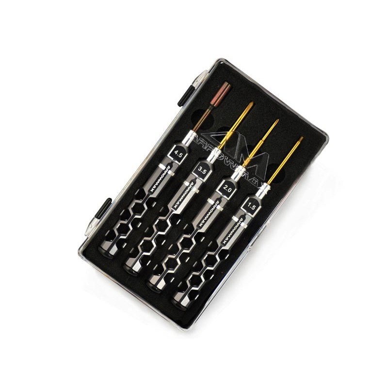 AM490910 - MINI HONEYCOMB TOOLSET 4 PIECES WITH PLASTIC CASE