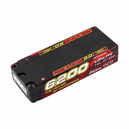 GEA62002S14M5 - GensAce Redline 2.0 Mid Size 2S HV 7.6V-140C-6200 113x47x22mm 228g