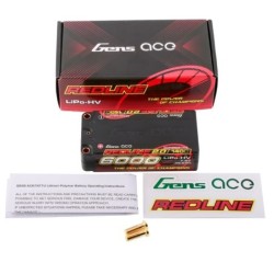 GEA60002S14D5 - GensAce Redline 2.0 Shorty 2S HV 7.6V-140C-6000 96x47x25mm 220g