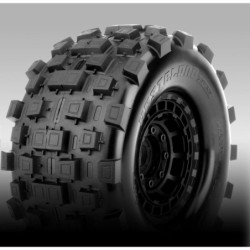 JK5804CB - Jetko EX Tyre XMT Wasteland Belted Black Wheel 24mm Xmaxx & Kraton(2)