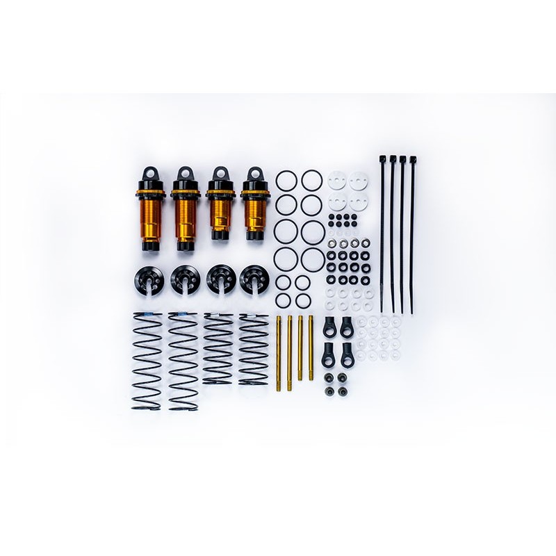 KOS04191-5 - Koswork RC10 Big Bore 12mm Buggy Shock Set (F&R) (4) Gold/Black