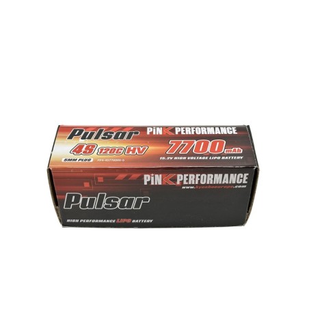 PP4-4S7700HV-5 - Pink Performance Pulsar LiPo 4S 15.2V-7700-130C(5mm) 139x47x48mm 600g