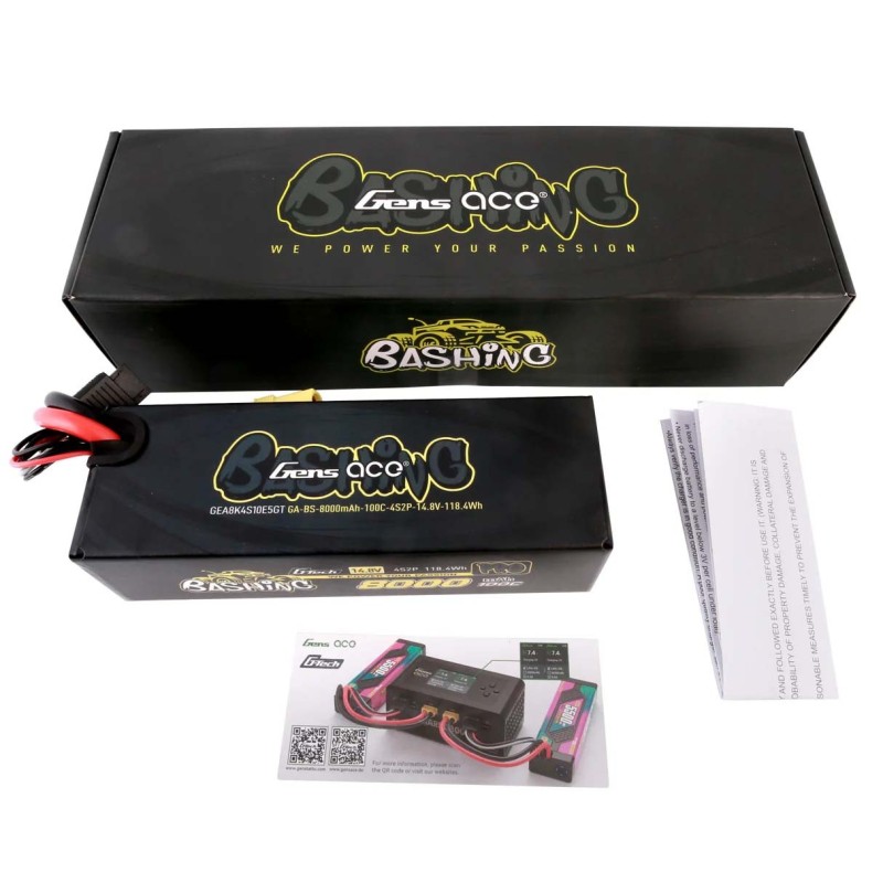 GE5-8000-4C5GT - GensAce Extreme LiPo 4S 14.8V-8000-100C EC5 157x53x42mm 760g G-Tech