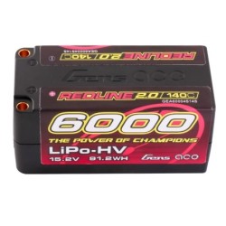 GEA60004S14S - GensAce Redline 2.0 Shorty 4S HV 15.2V-140C-6000 98x47x47mm 410g