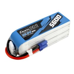 GE1-5600-6C5 - Gensace Battery LiPo 6S 22.2V-5000-45C (EC5) 162x45.5x42.5mm 780g