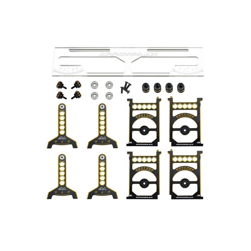 AM171040LE - SET-UP SYSTEM 1/10 TOURING CARS WITH BAG BLACK GOLDEN LIMITED EDITION