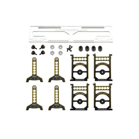 AM171040LE - SET-UP SYSTEM 1/10 TOURING CARS WITH BAG BLACK GOLDEN LIMITED EDITION