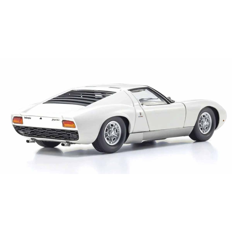 KS08314W - Kyosho 1:18 Lamborghini Miura P400 1968 White-Silver