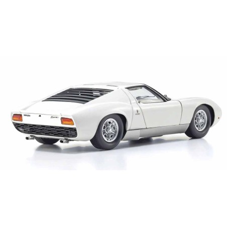 KS08314W - Kyosho 1:18 Lamborghini Miura P400 1968 White-Silver