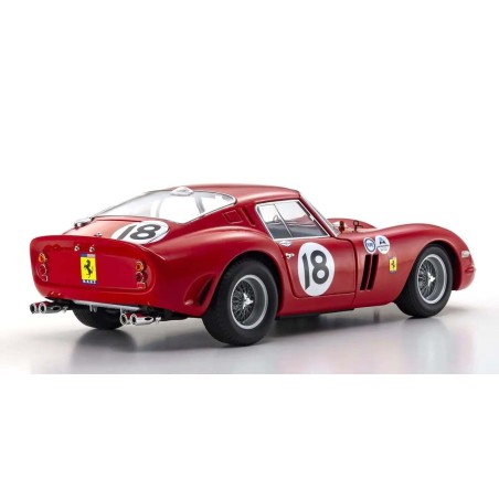 KS08438F - Kyosho 1:18 Ferrari 250 GTO Daytona 3H 1st OA 1963 Nr.18