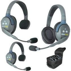 ET-UL3SEU - UltraLITE 3 people system w/ 3 Single Headsets, batt., charger