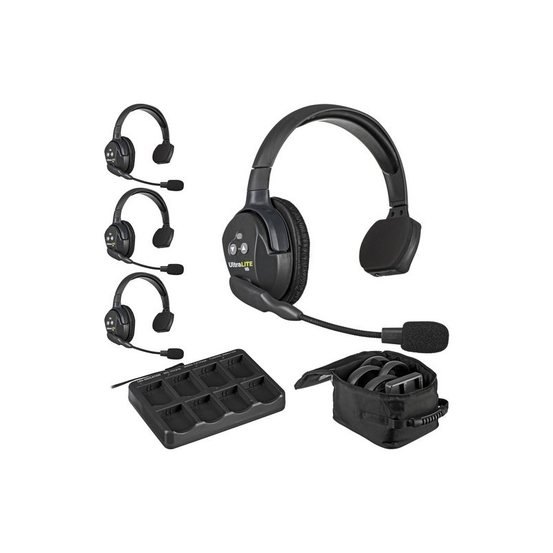 ET-UL4SEU - UltraLITE 4 people system w/ 4 Single Headsets, batt., charger