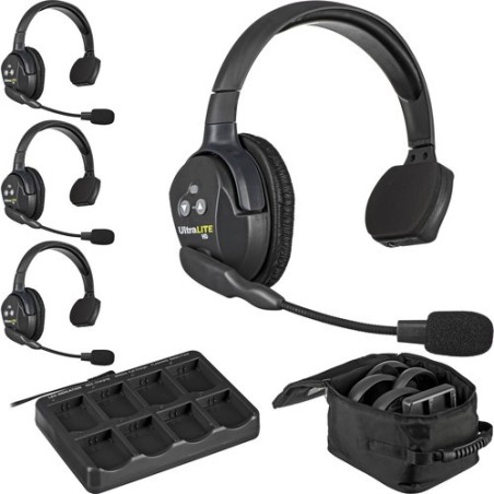ET-UL4SEU - UltraLITE 4 people system w/ 4 Single Headsets, batt., charger