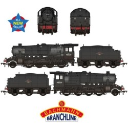 35-235 - LMS 8F with Riveted Tender 48339 BR Black (Late Crest) WEATHERED