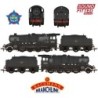 35-235SFX - LMS 8F with Riveted Tender 48339 BR Black (Late Crest) WEATHERED, SOUND FITTED DELUXE