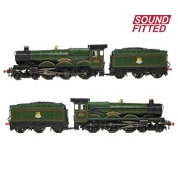 372-031A - GWR 4073 'Castle' 5015 'Kingswear Castle' BR Lined Green (Early Emblem)