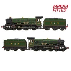 372-034SF - GWR 4073 'Castle' 5055 'Earl of Eldon' GWR Lined Green (GW Crest) SOUND FITTED